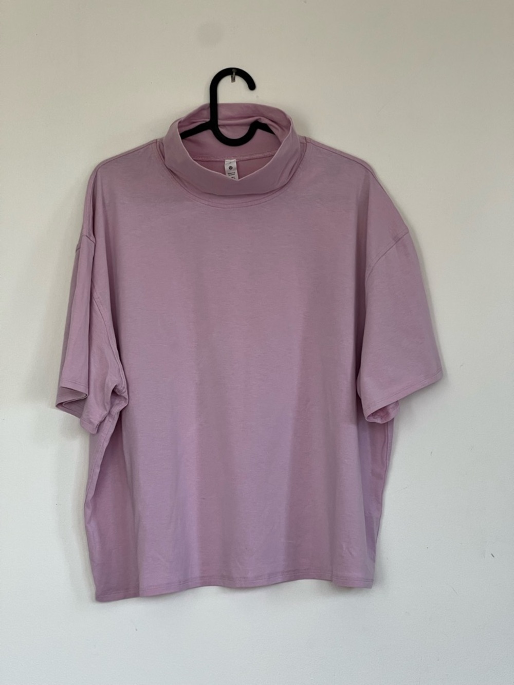Lululemon Pink Mock Neck Boxy Tee